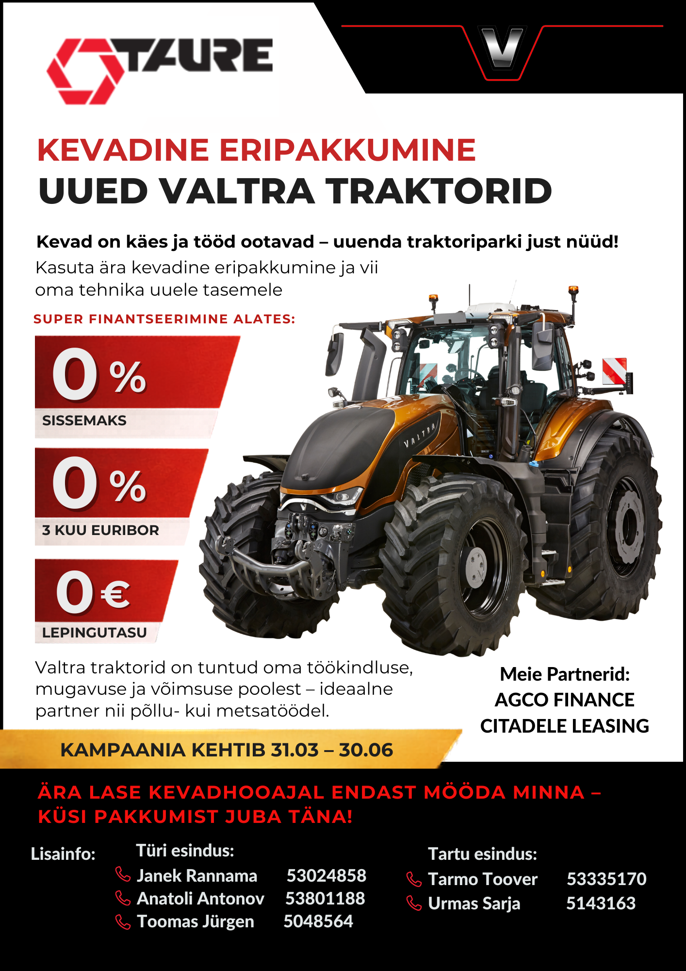 Valtra traktorite kevadpakkumine