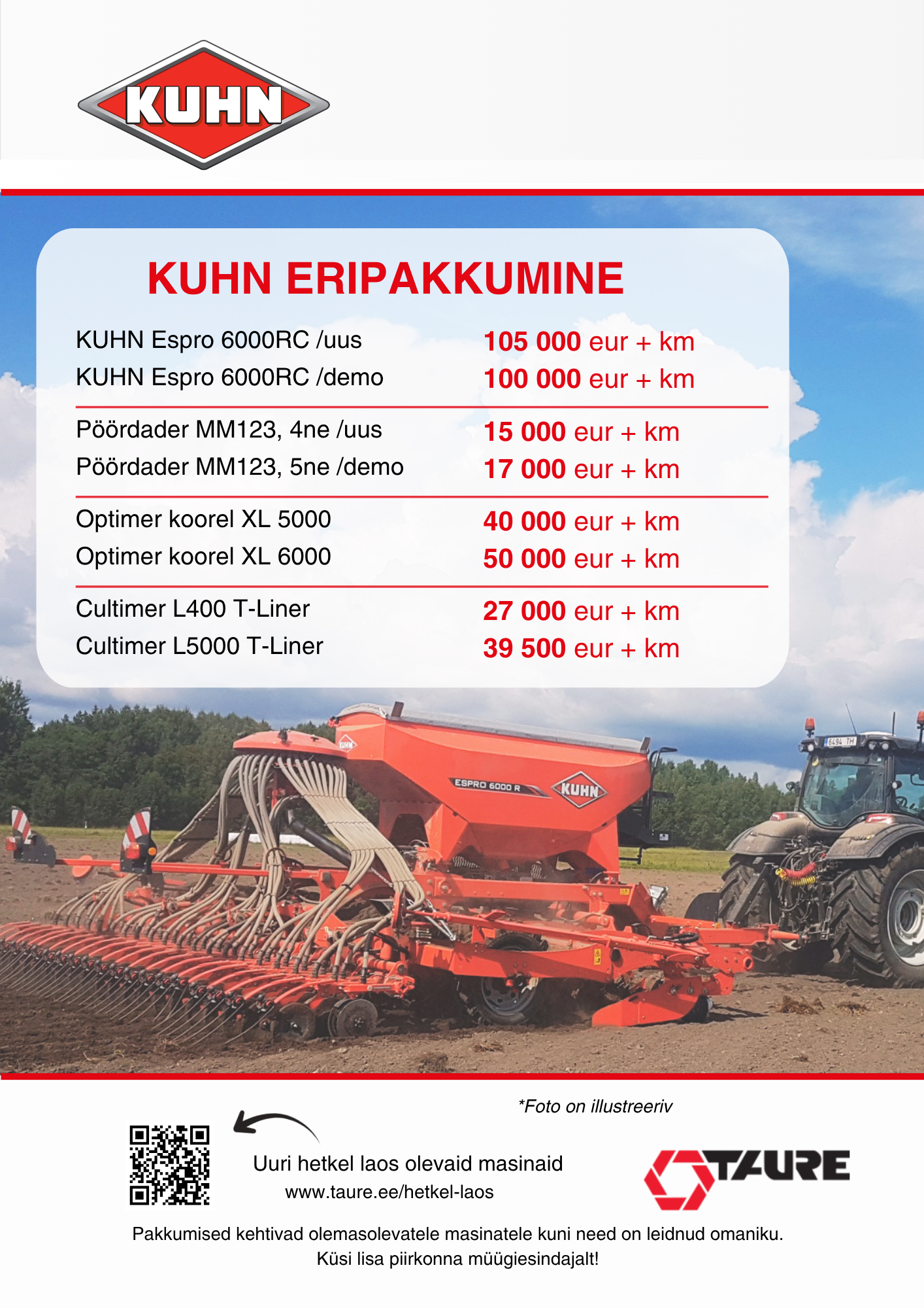 KUHN põllumajandustehnika eripakkumine